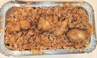 Crispy Chicken Chunks with Egg Fried Rice